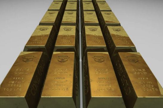 photo of gold bars lined up